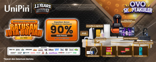 11th UniPin Anniversary Bareng OVO dan Dapatkan Hadiahnya!